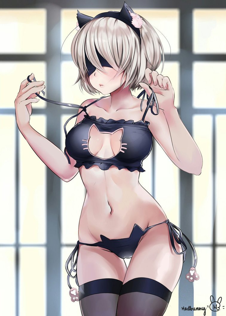 2B Kitty =^^= - NSFW, Deviantart, Yorha unit No 2 type B, NIER Automata, Anime art