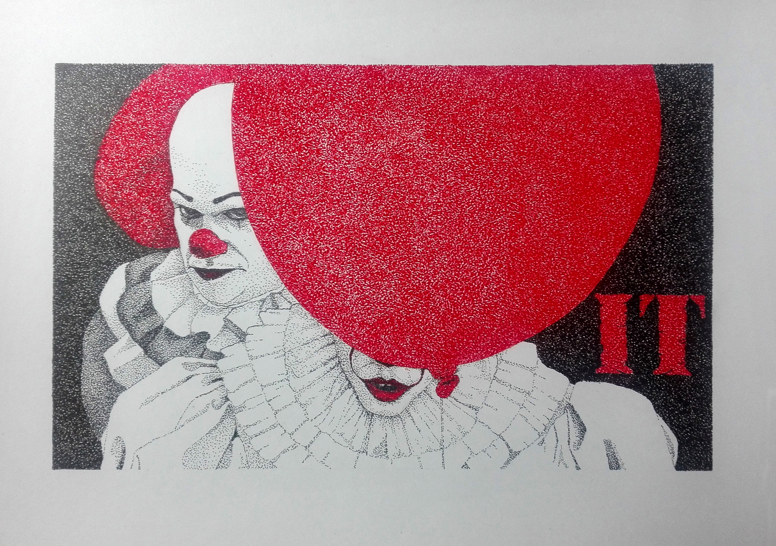 Pennywise - My, It, Pennywise, Drawing, Dotwork