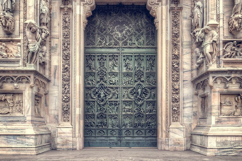 Doors of the Duomo Cathedral in Milan - Bronze, High relief, Door, Longpost