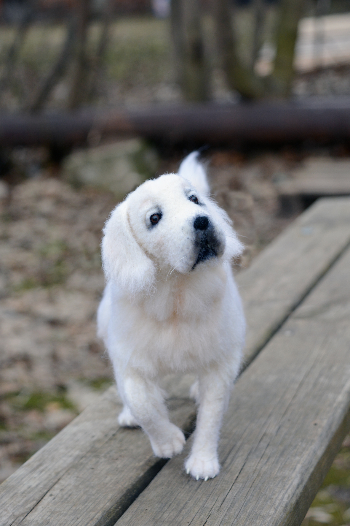 Wool Retriever - My, Retriever, Dog, Wool, Felt, Wallow, Needlework, Wool toy, Needlework without process, Longpost