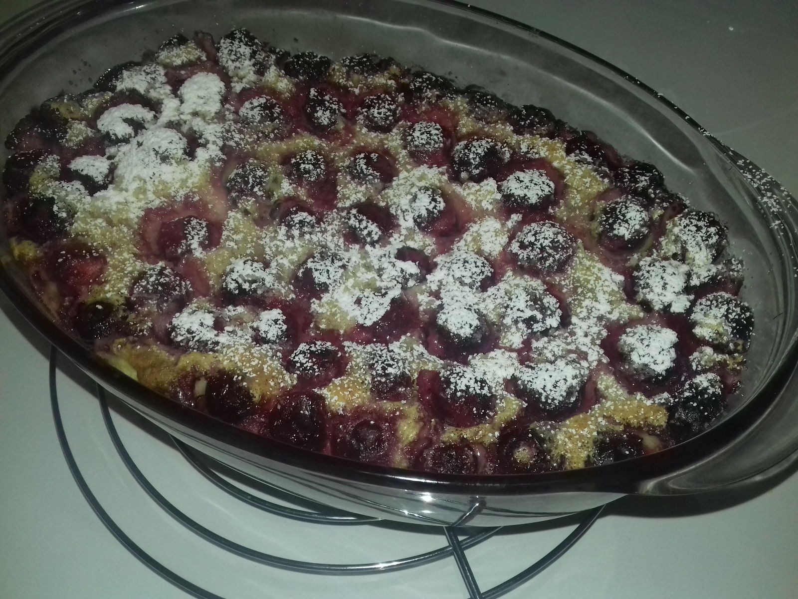 Clafoutis - cherry pie - My, Youtube, Cooking, Pie, Oven, Longpost