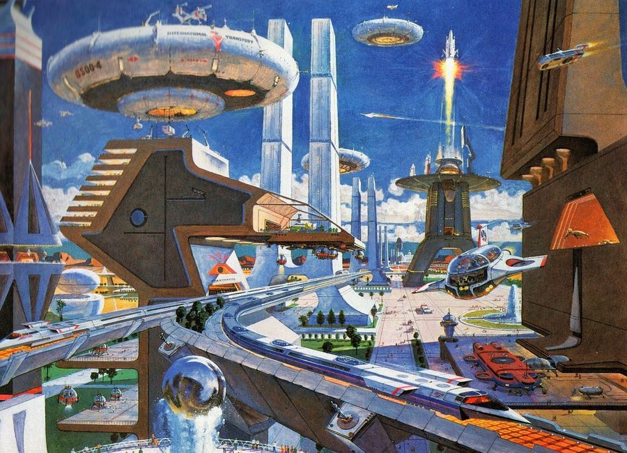 retro futurism shigeru komatsuzaki - , Retro futurism, Future, Longpost