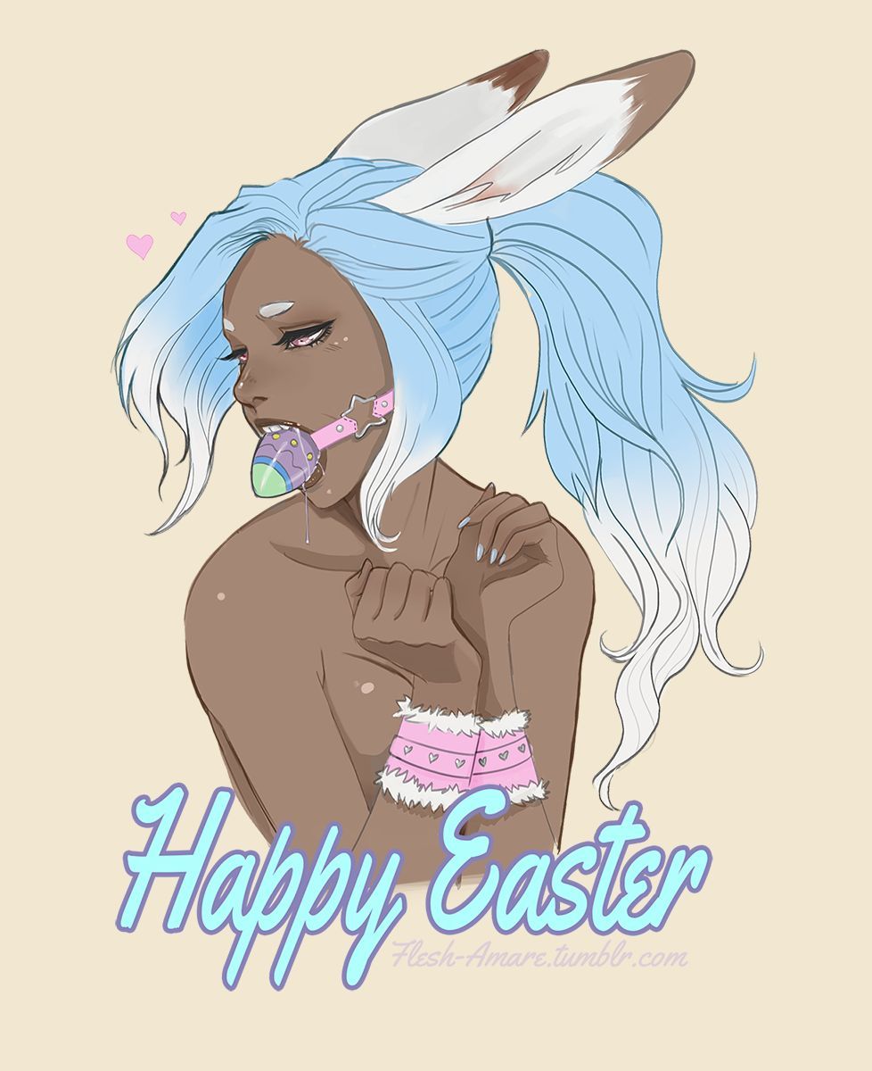 Happy Easter everyone! - NSFW, Bondage, Girls, Gag, Handcuffs, Eggs, Easter, Furry