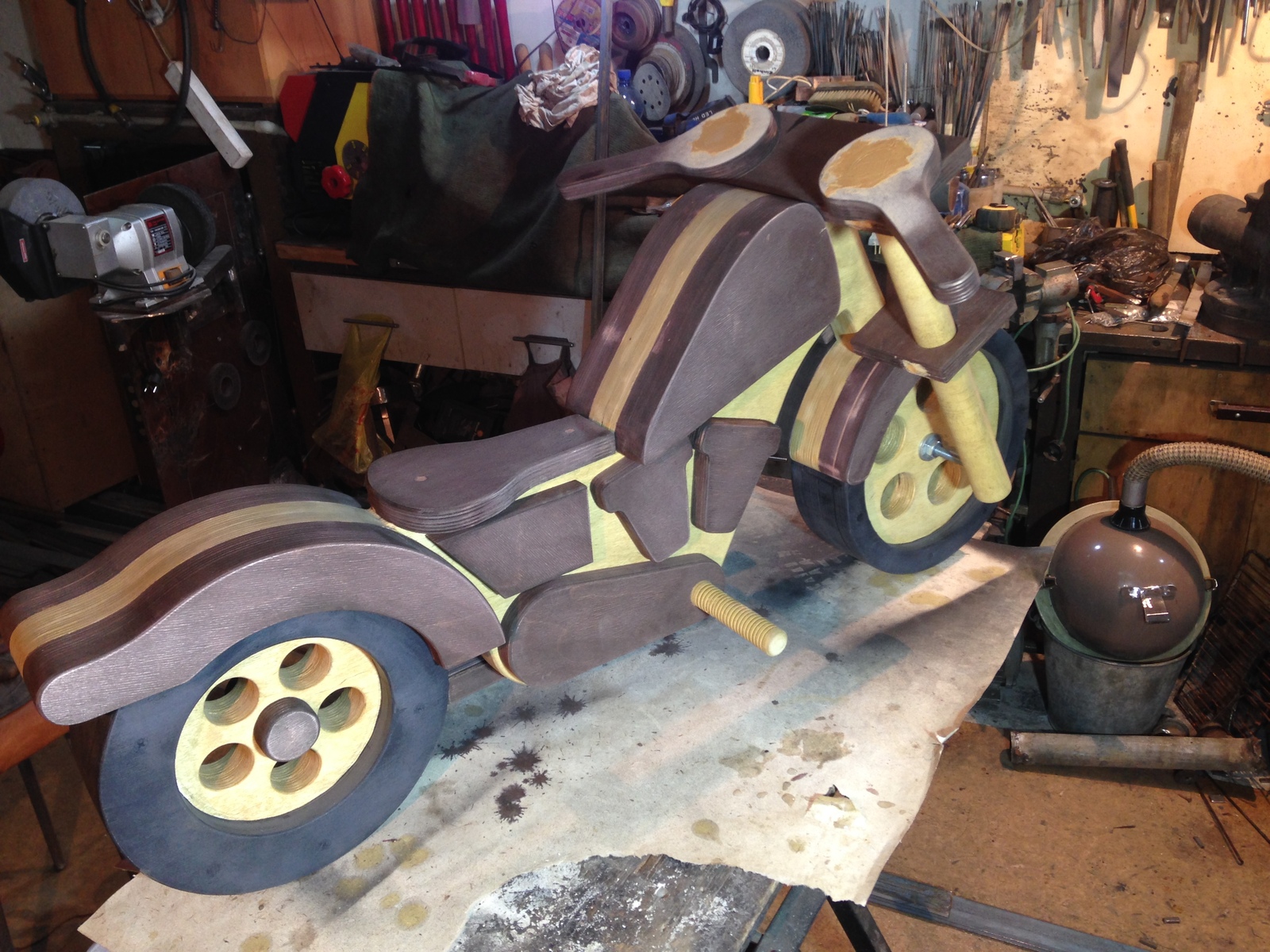 Do-it-yourself rocking motorcycle - My, Moto, Longpost, Children's rocking chair