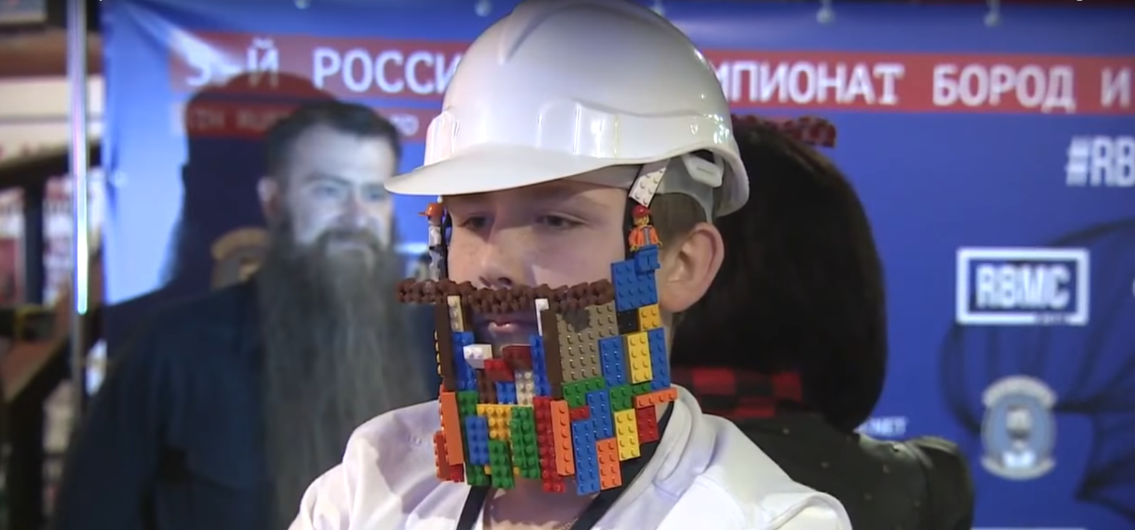 AT THE BEARDED CHAMPIONSHIP IN MOSCOW. - My, Beard, Championship, Russia, Moscow, Lego, Art