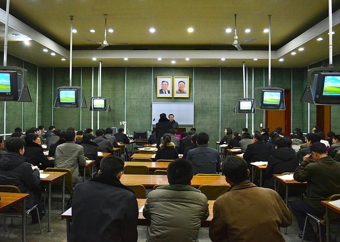 North Korean students in an English class - North Korea, Students