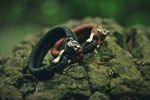 Paracord bracelets with author's casting - Survival Bracelet, Paracord, Gardar, One, Fenrir, Veles, , Wolves of Odin, Longpost