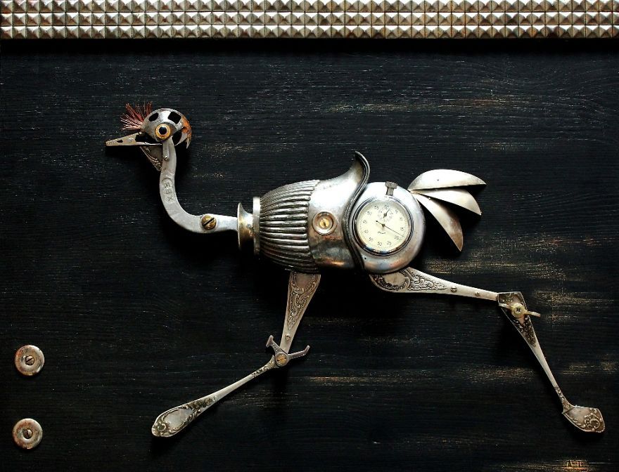 Sculptures from metal debris - Art, Steampunk, Sculpture, Sculptors, Art from trash, Longpost