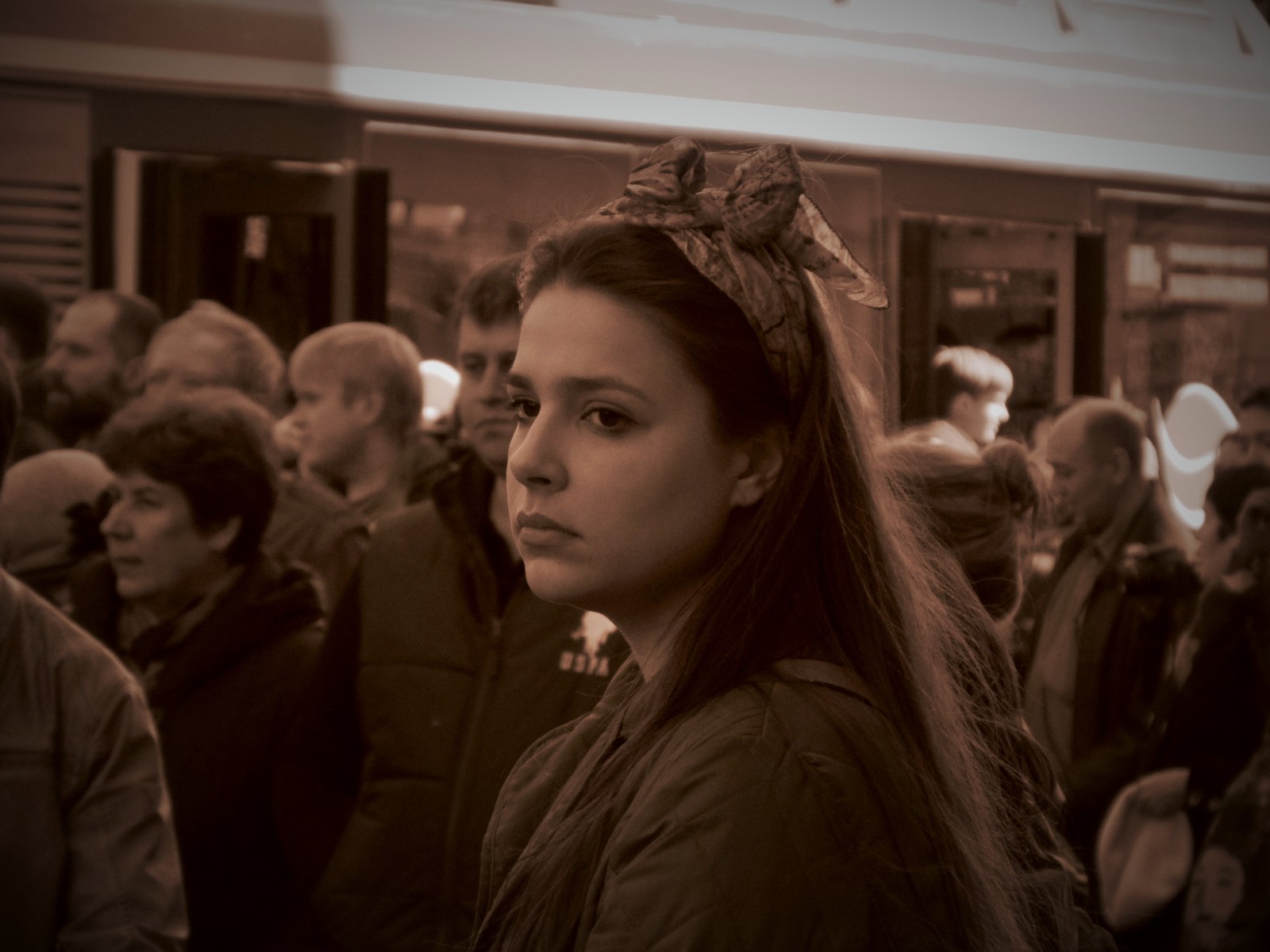 Tram Parade - My, The photo, Sepia, Tram, Chistye Prudy