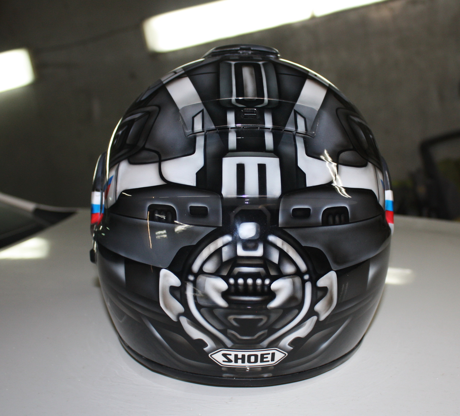 Shoei helmet in techno theme - My, Airbrushing, Helmet, Airbrushing on the helmet, , Shoei, Tyumen, Longpost