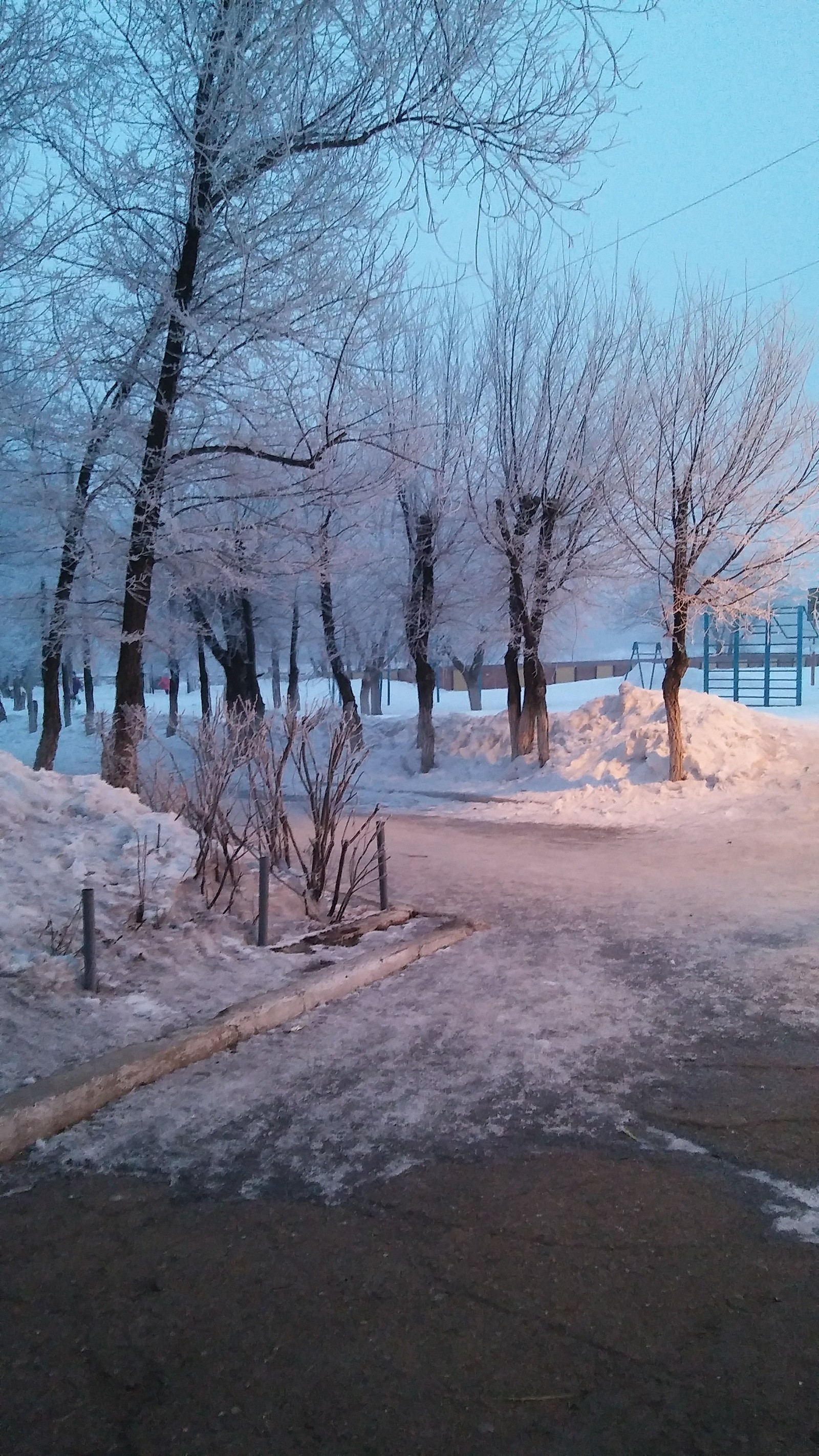 It's good that I study in this school))) - My, School, Winter