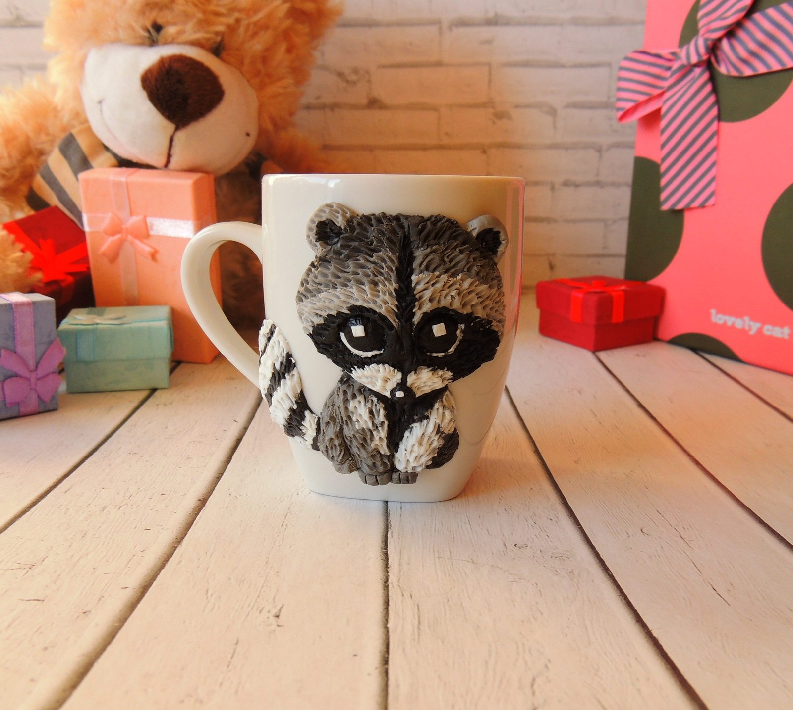 Menagerie on mugs. And 22 cats. - My, Polymer clay, Кружки, Decor, cat, The beast, Milota, Handmade, Needlework without process, Longpost