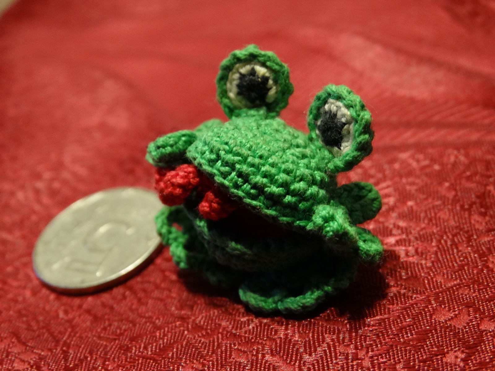 Frog Kvasily - My, Knitting, Crochet, Knitted toys, Miniature, Hobby, Needlework, Longpost