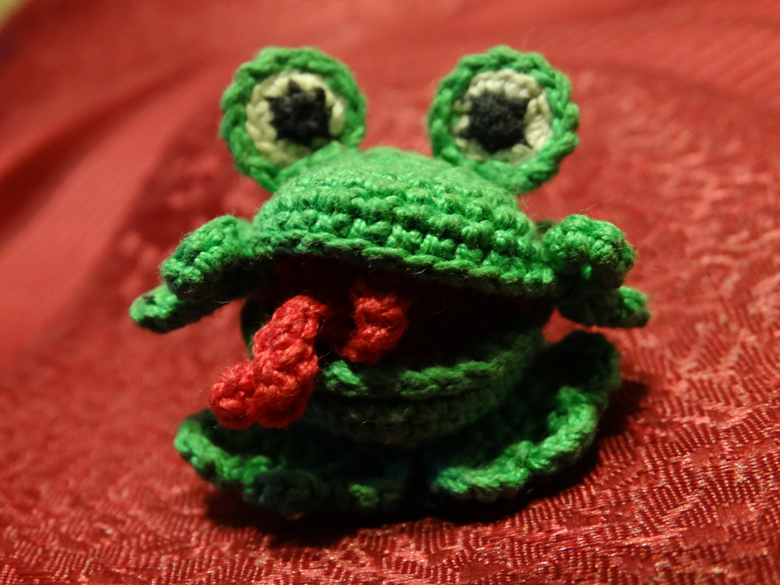 Frog Kvasily - My, Knitting, Crochet, Knitted toys, Miniature, Hobby, Needlework, Longpost