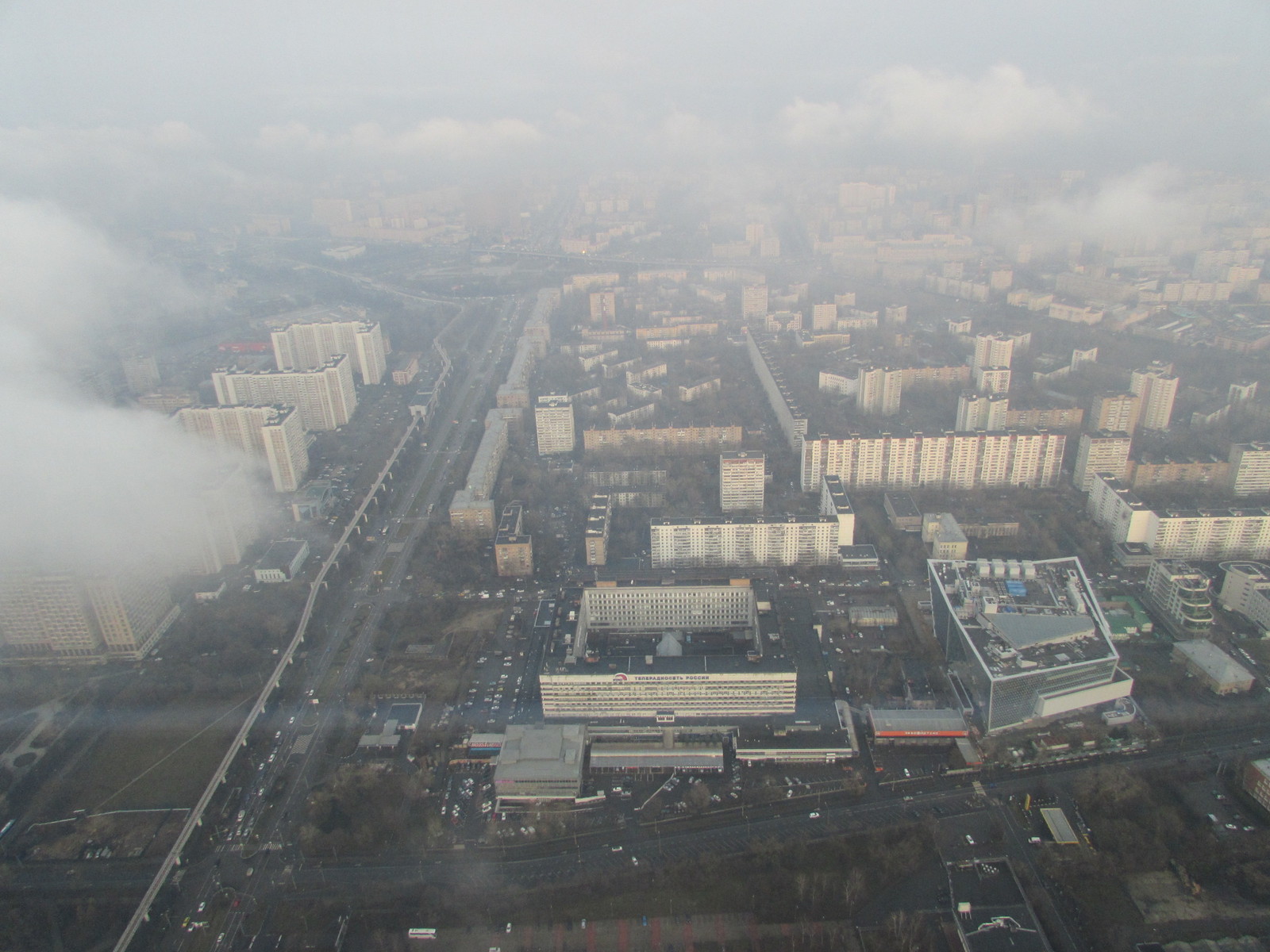 Ostankino. low clouds. - My, TV tower, Ostankino