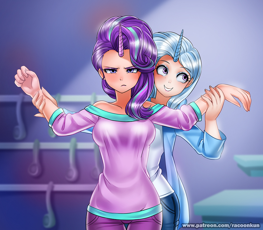 Trixie Magic - My Little Pony, Starlight Glimmer, Trixie, Хуманизация, Racoonkun