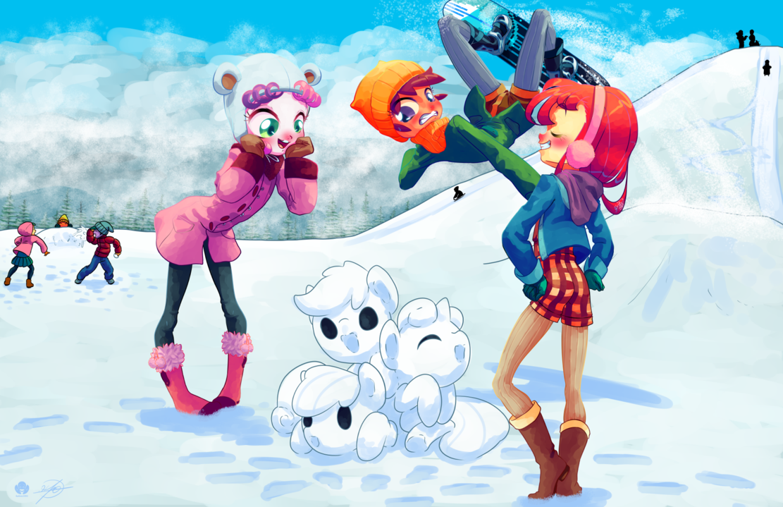 Snow portrait - My little pony, Sweetie belle, Scootaloo, Applebloom, Humanization