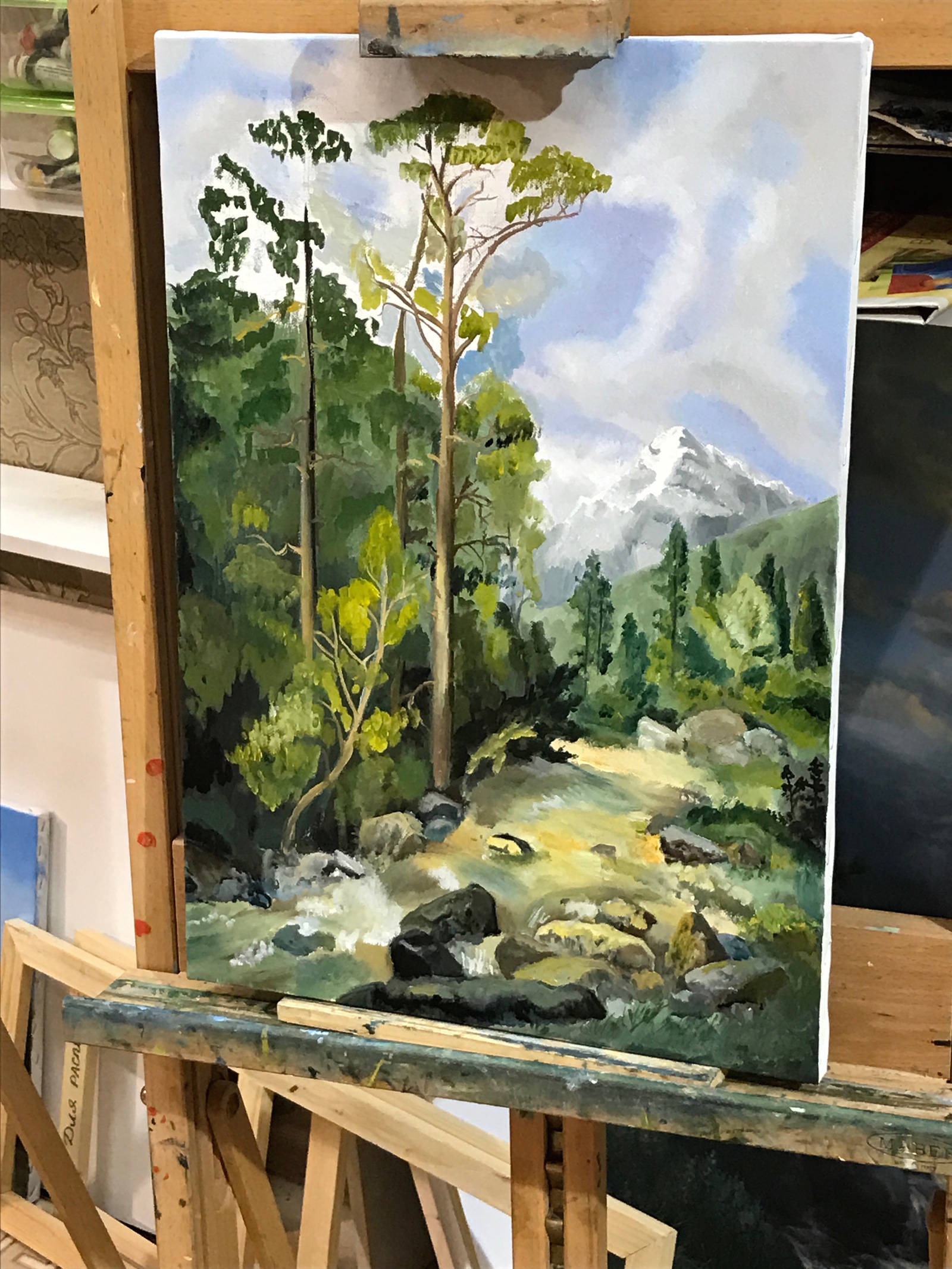 When the musician decided to paint in oils... (long post) - My, Landscape, Oil painting, Nature, , Longpost