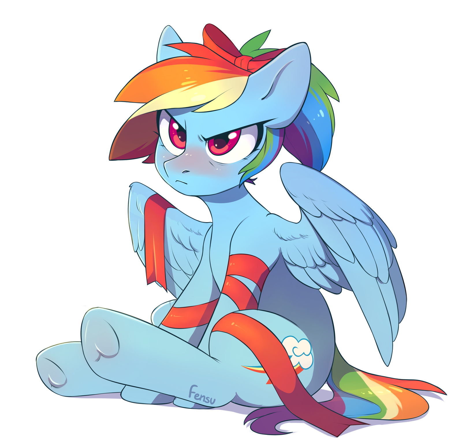 Yes, those are red ribbons! - Rainbow dash, My little pony