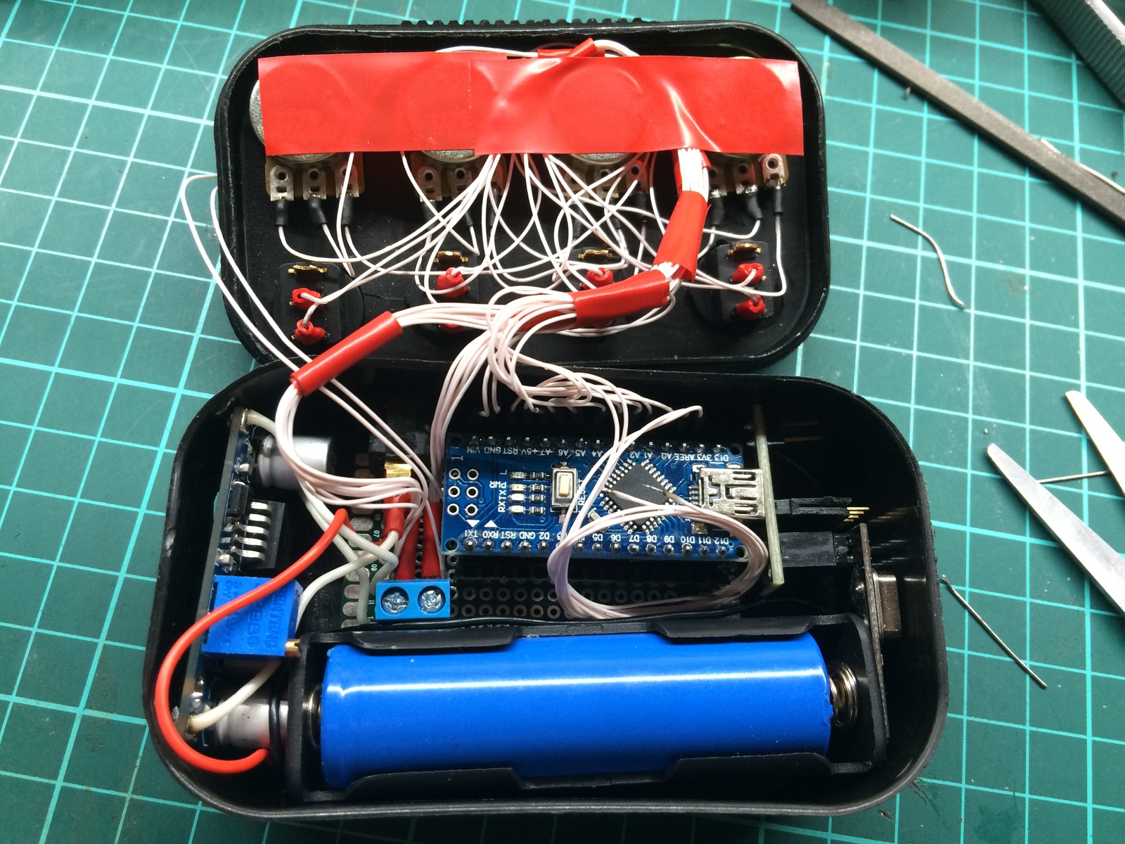 A box with buttons and knobs (another useless device). - My, Arduino, Do it yourself, Electronics, With your own hands, Light control, Longpost