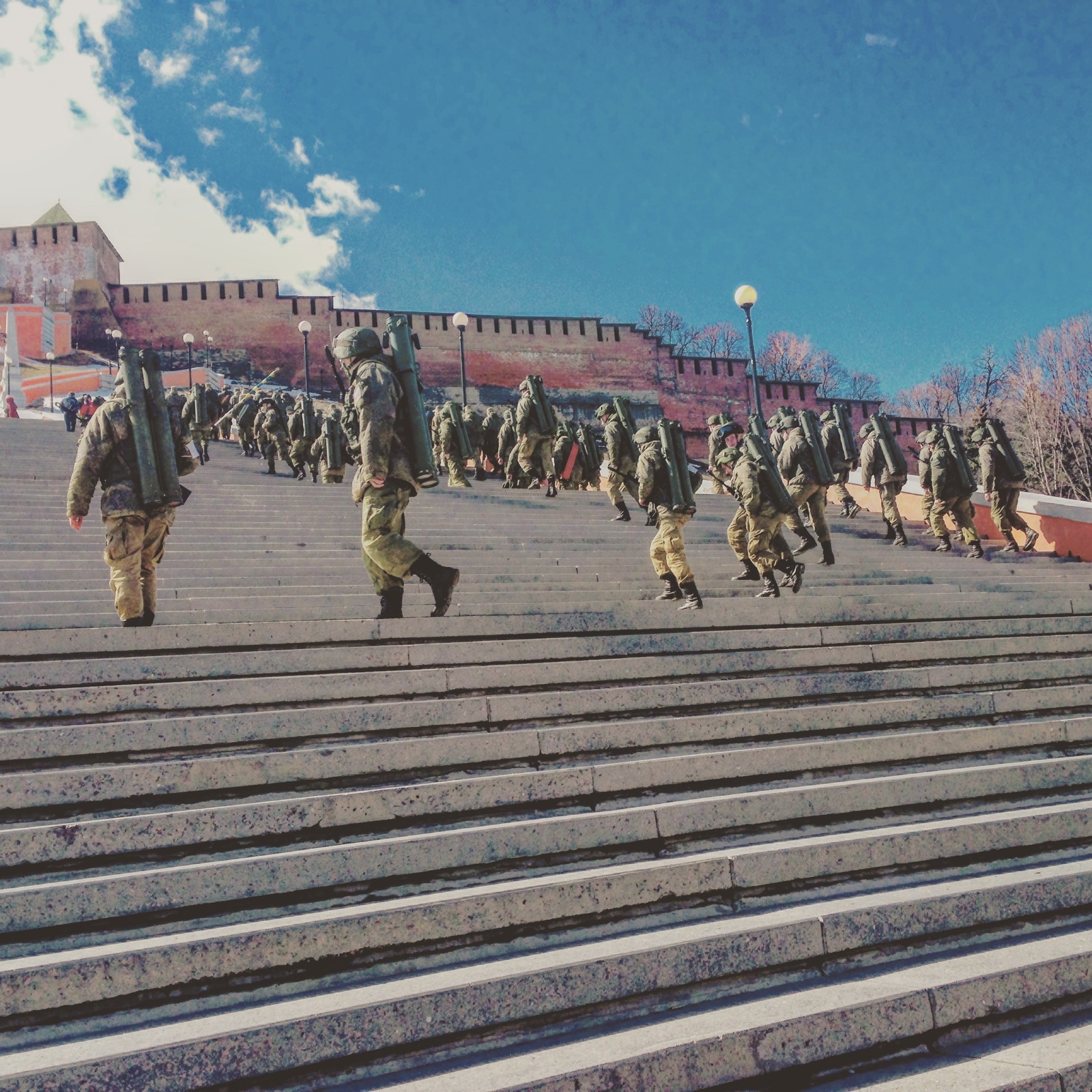 A little militia. - My, Victory parade, Nizhny Novgorod