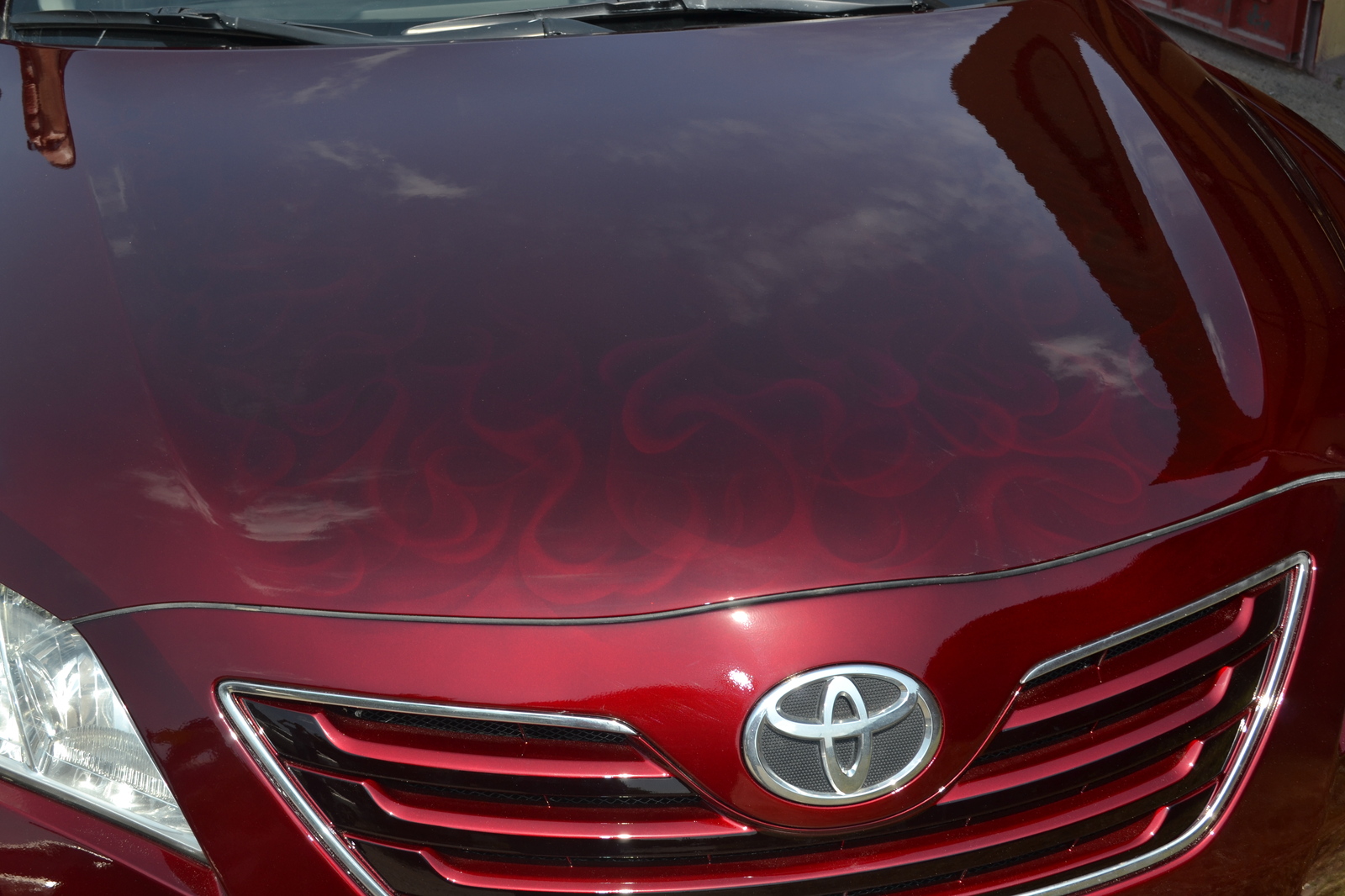 Exclusive painting Toyota Camry, candy dark cherry pikabu.monster