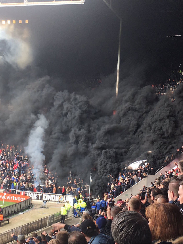 Football match in Holland - Football, , Holland, Fans, Smokescreen, Netherlands (Holland)