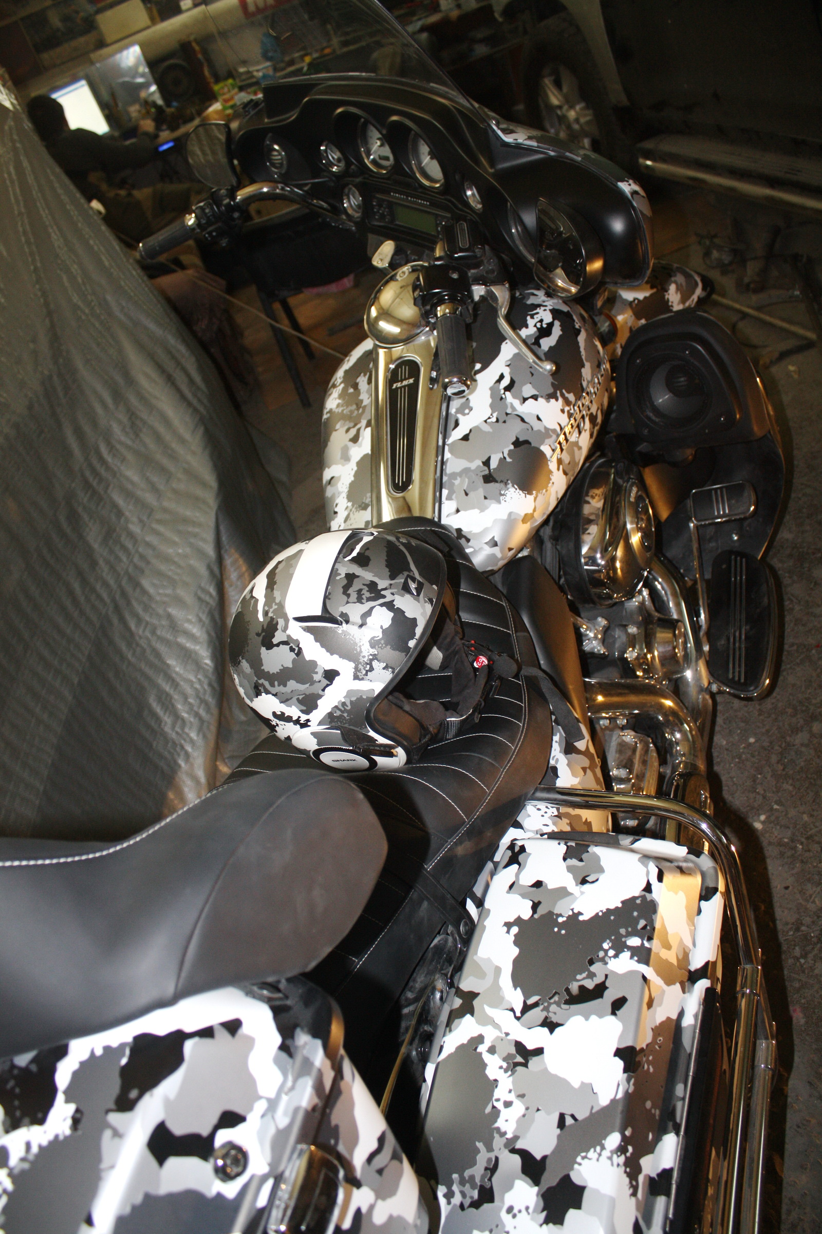 Harley train in camouflage... - My, Airbrushing, Tyumen, , Harley-davidson, Tyumenaero, Tyumenaero, Camouflage, Longpost