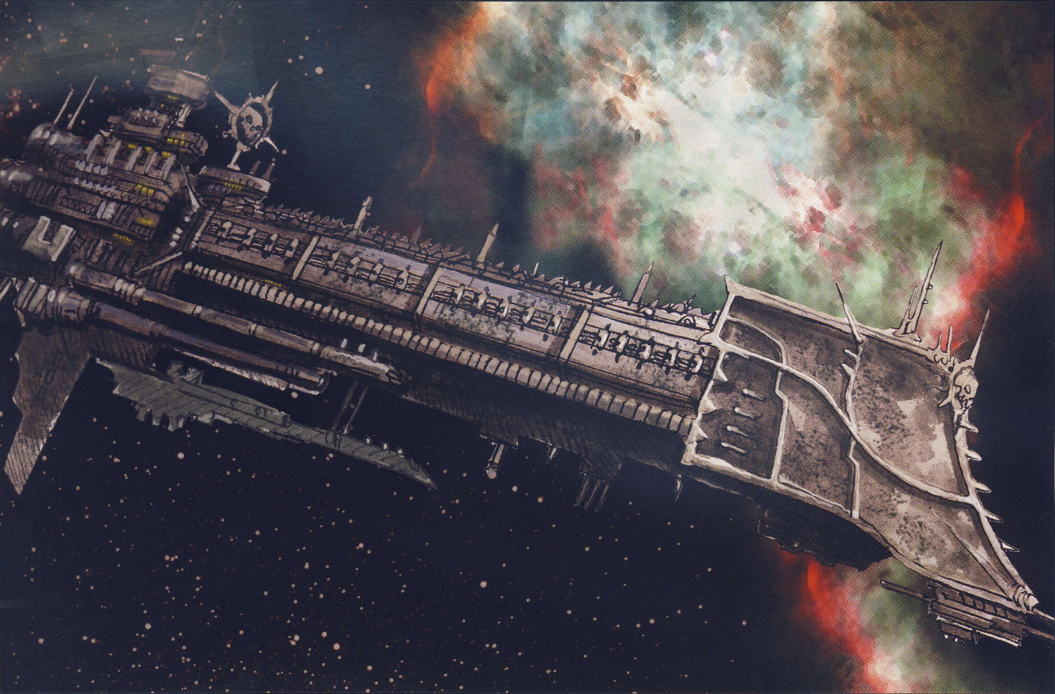 Rogue trader ship. Дух мщения вархаммер 40000 корабль. Дух мщения корабль Хоруса. Warhammer 40000 корабли Империума. Корабль Терминус ЭСТ.