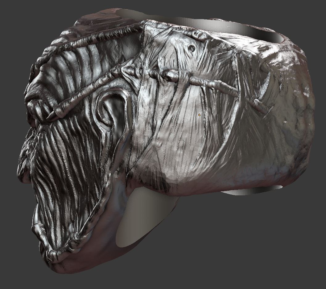 This is the ring I made. Who knew?) - My, Jeepers Creepers, Horror, Ring, 3D modeling, Jewelry