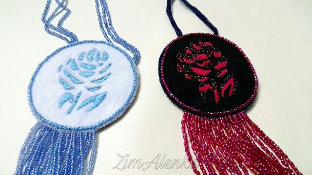 I'm learning how to embroider :-) - My, Handmade, Satin stitch embroidery, Beadwork, Decoration