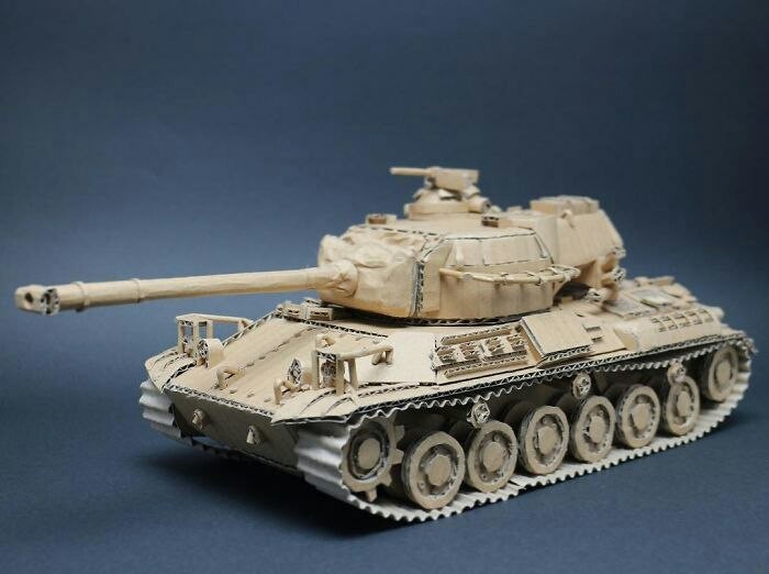 Japanese artist creates tanks, food and other incredible things from old cardboard boxes. - Japan, Things, Longpost