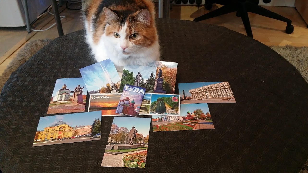 Postcards and magnets from Tula - My, Magnet, Gift exchange, Exchange, cat