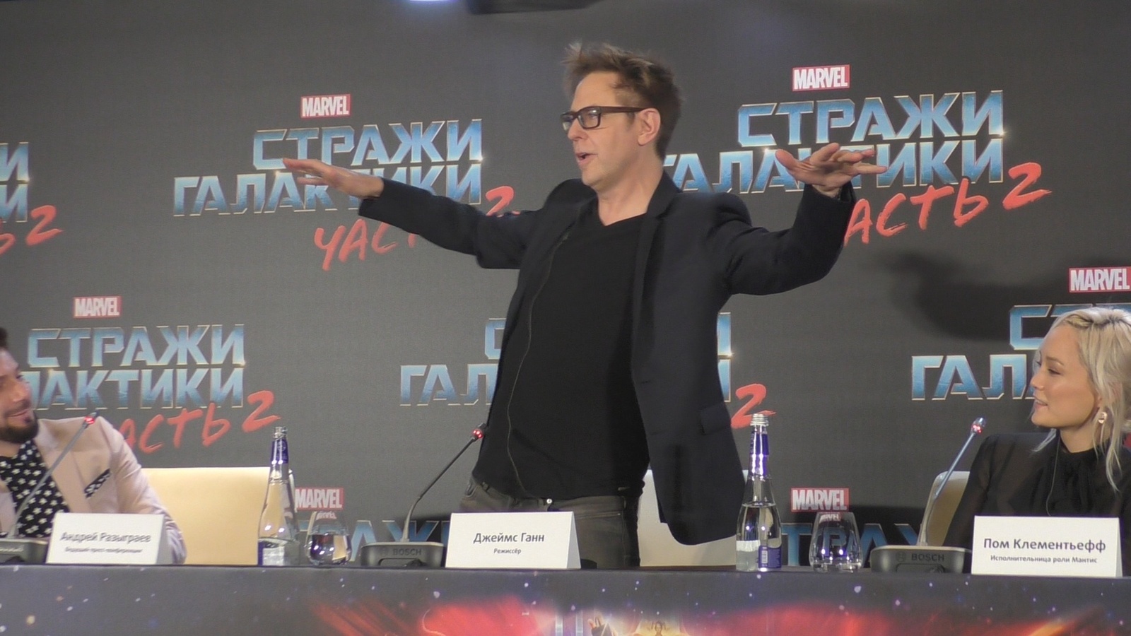 Photos from the press conference on the film Guardians of the Galaxy Vol. 2 - My, Guardians of the Galaxy Vol. 2, Guardians of the Galaxy, Michael Rooker, James Gunn, , Press conference, Moscow, Marvel, Longpost