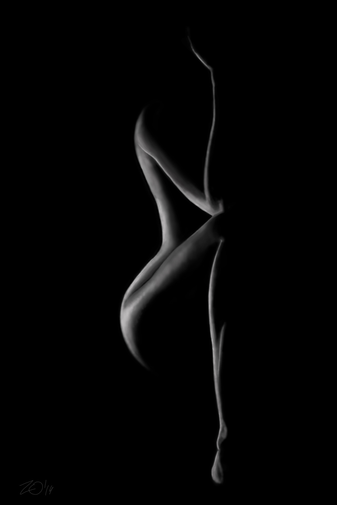 My graphics. part 4. Digital art again. Silhouettes - NSFW, My, Graphics, Digital, Black and white, Longpost