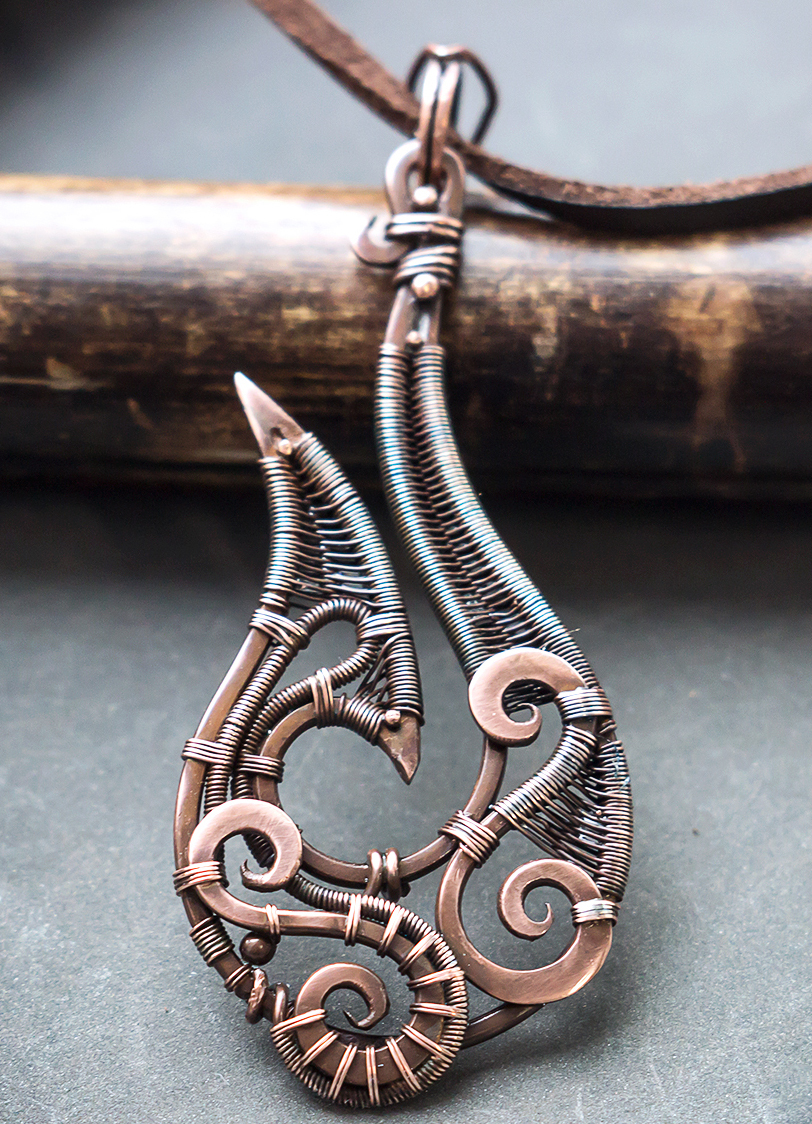 Maori fish hooks. Hei Matau - My, , Wire wrap, Wire jewelry, Ethnic, , , Creation, Art, Longpost