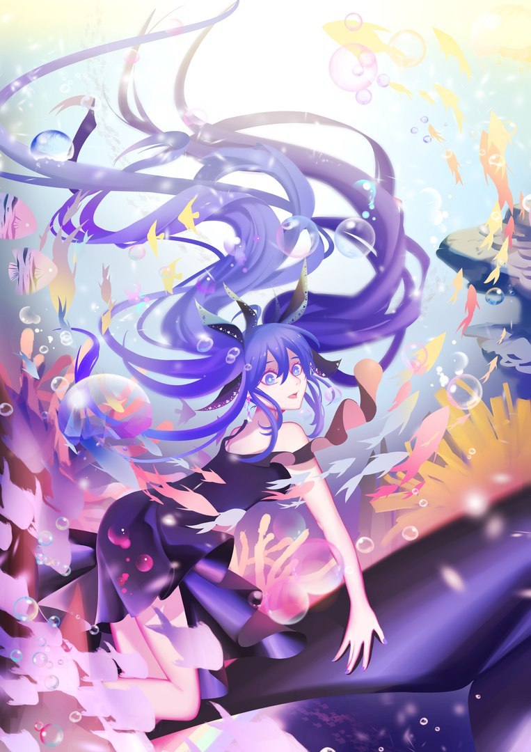 Vocaloids - Anime, Vocaloid, Hatsune Miku, Anime art, Ia, one, Longpost