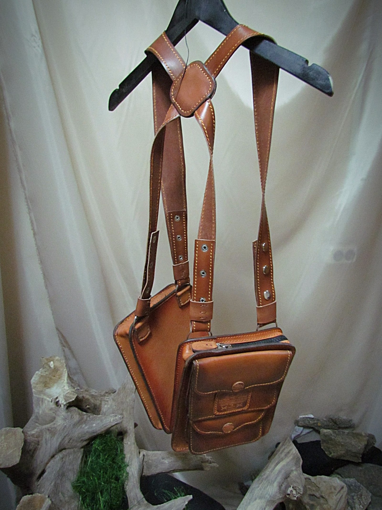 Unloading bag made of genuine leather. - My, , Leather products, , , , Longpost