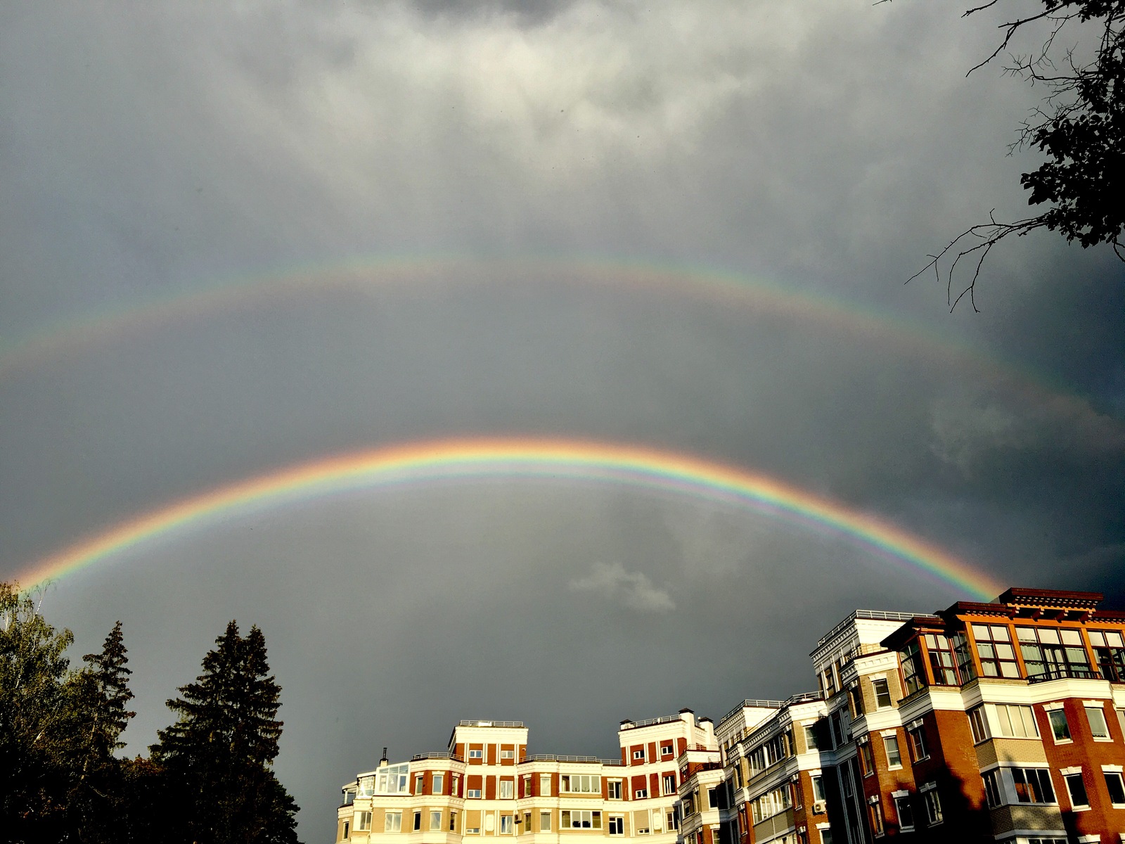 Just two rainbows. - My, Rainbow, , Sky