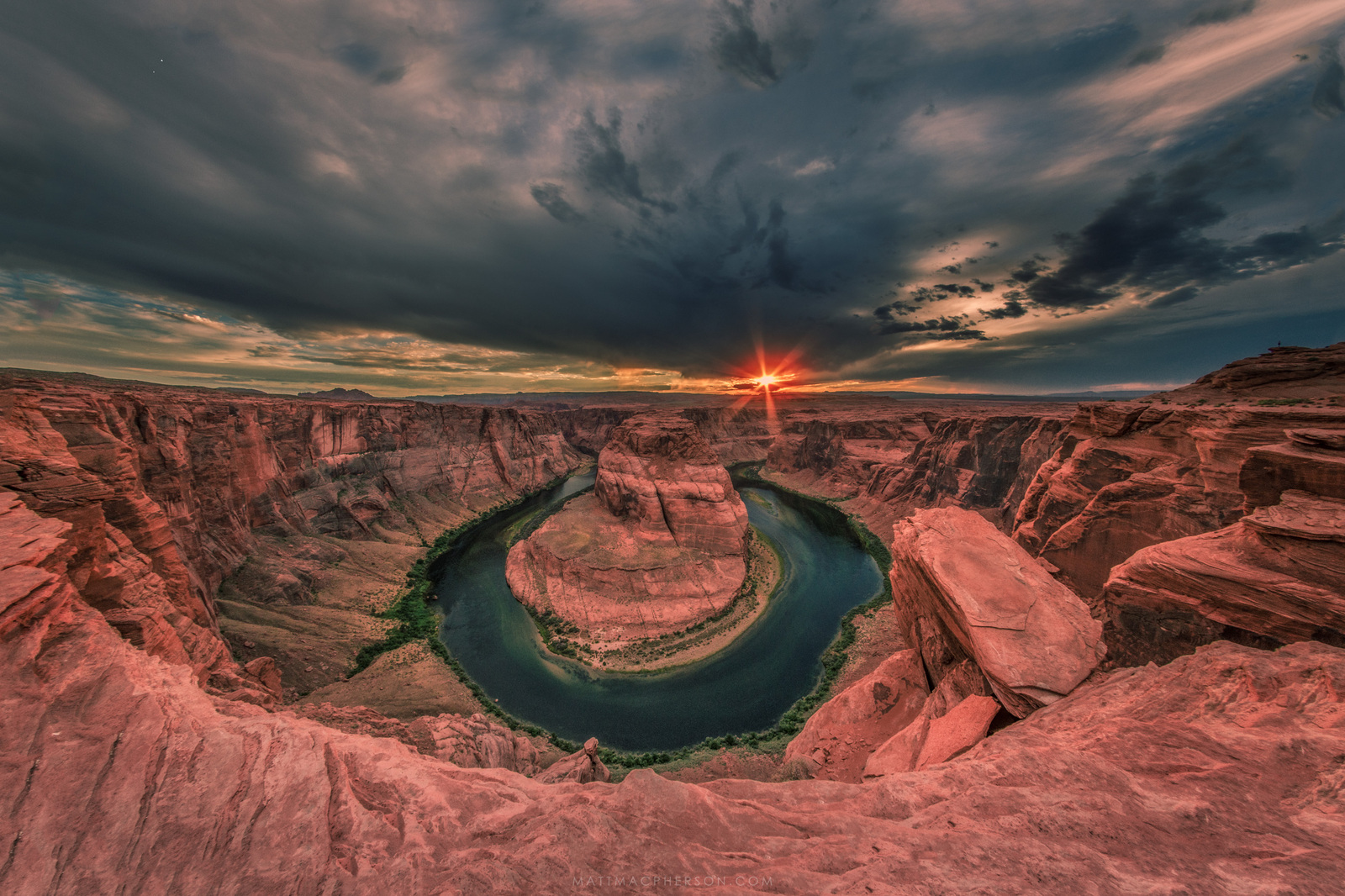 Хорсшу Бенд - Reddit, Horseshoe Bend, Облака, Каньон, Глен