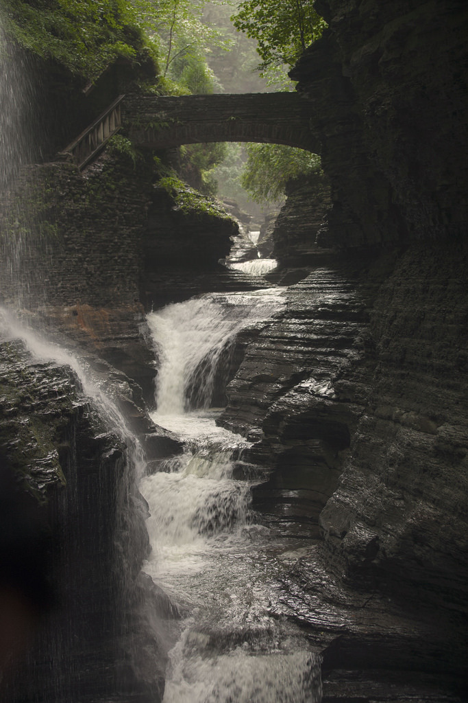 Water down the flying post. - The photo, Waterfall, The mountains, The rocks, Nature, Longpost