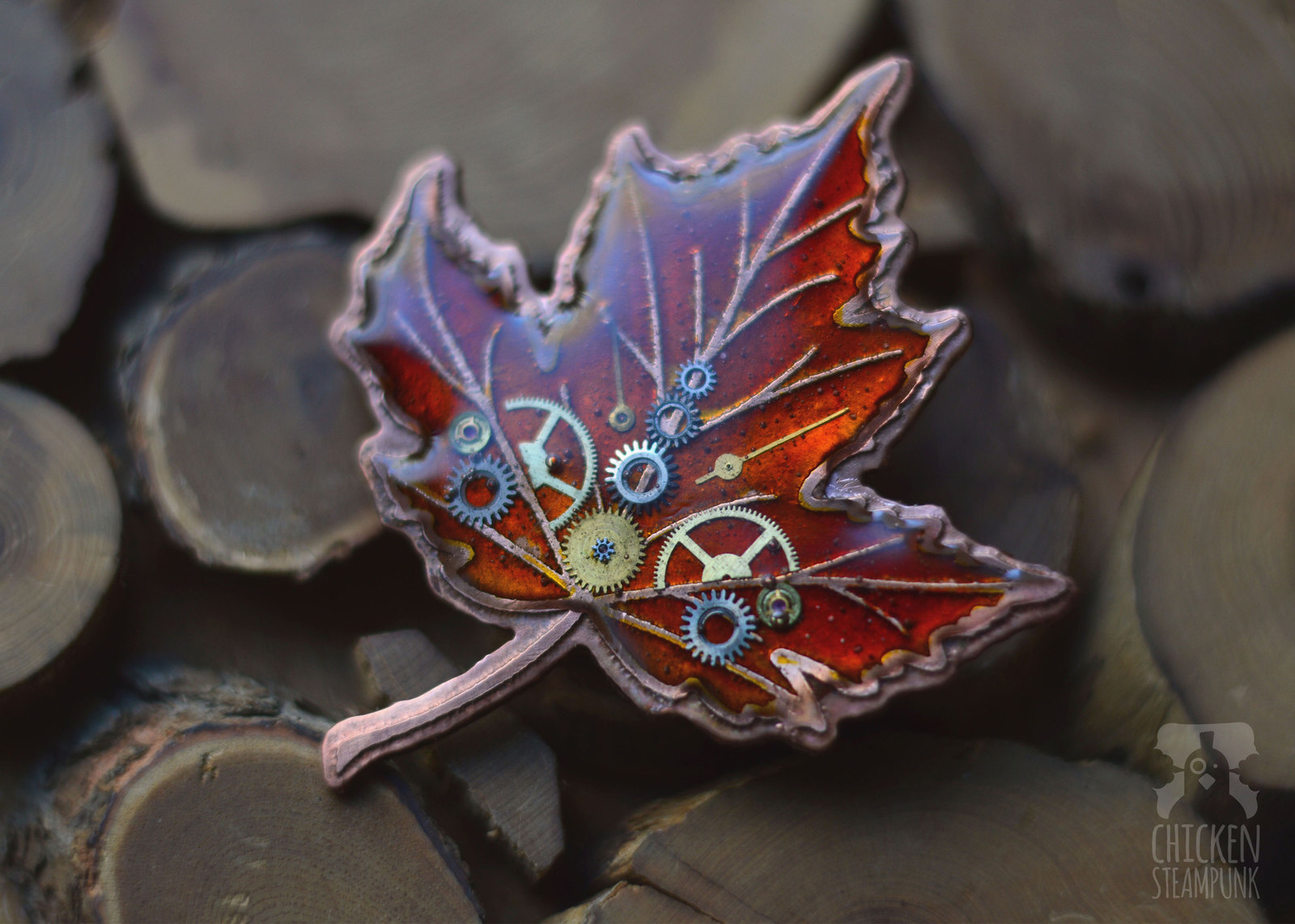 50 sheets for April. Part 1 - brooches - My, Creation, With your own hands, Decoration, Leaves, Steampunk, Handmade, Work, Handmade, Longpost