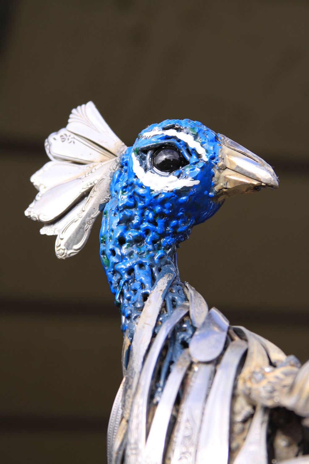 Peacock from old cutlery - Craft, Sculpture, Peacock, Birds, Cutlery, Longpost