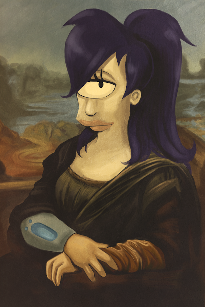 Mona Lila - Mona lisa, Drawing, Futurama, Turanga Leela