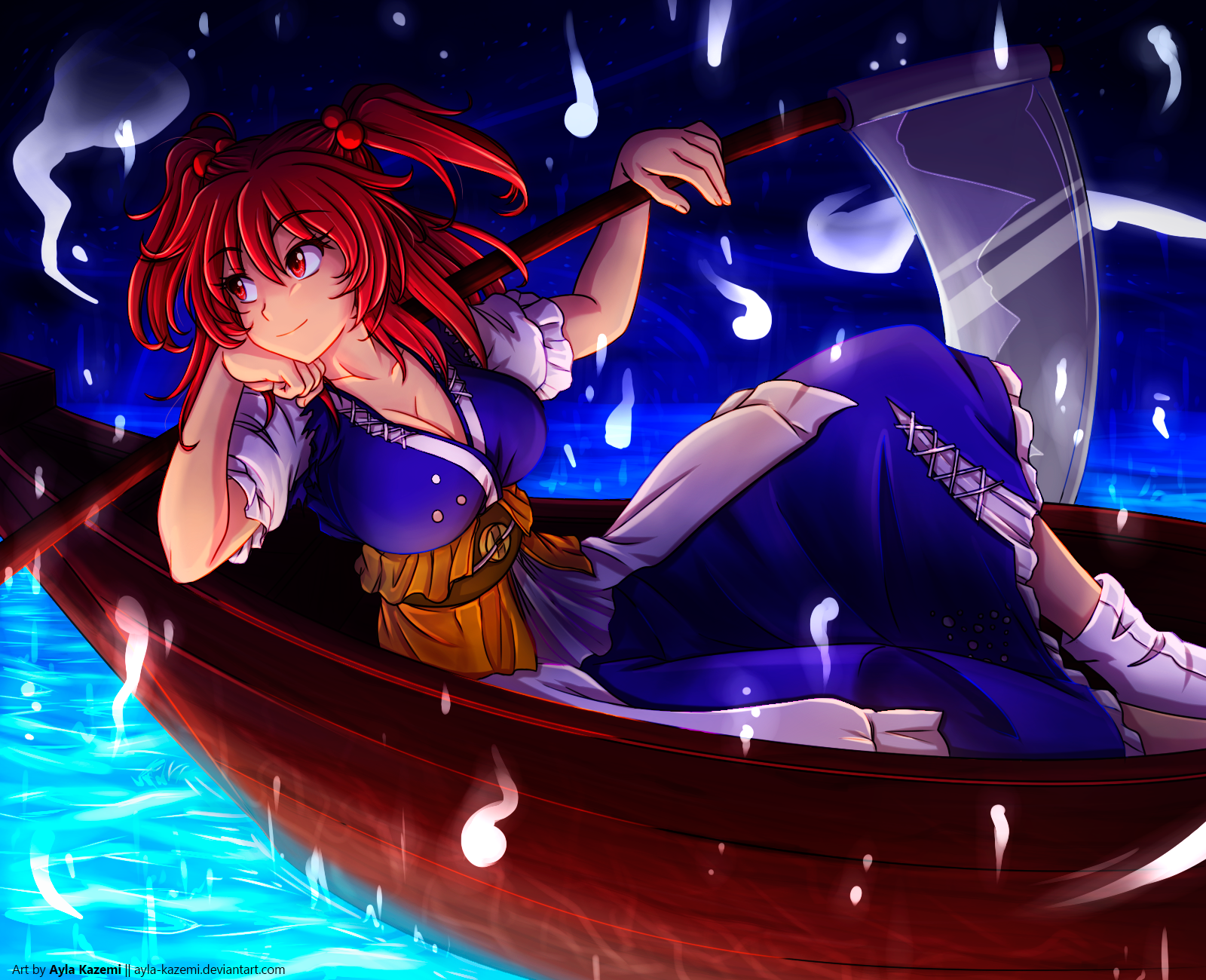 Lazy Sanzu guide - Touhou, Anime art, Anime, Not anime, Onozuka Komachi