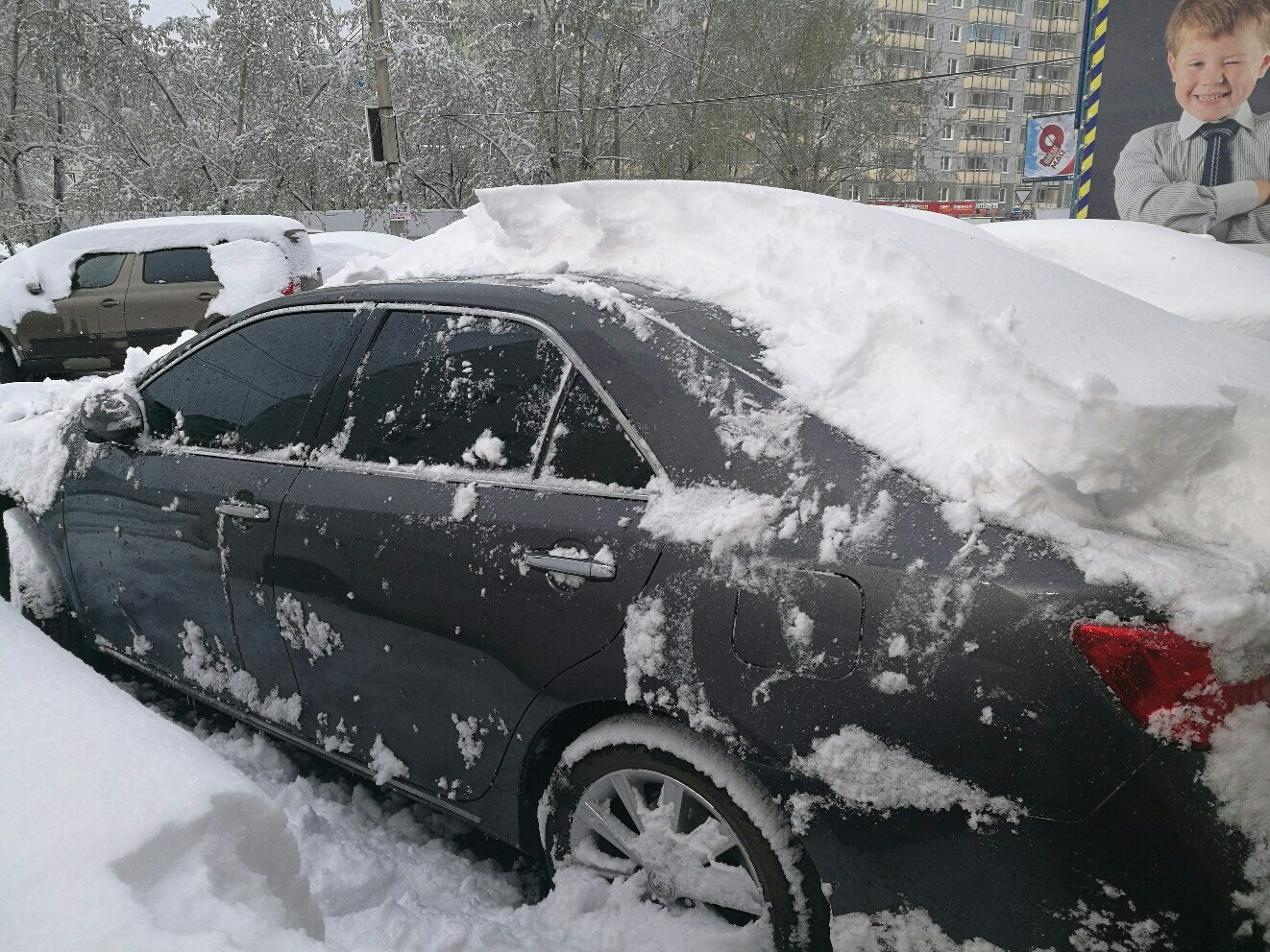 Красноярск Май - Моё, Весна, Снег, Красноярск