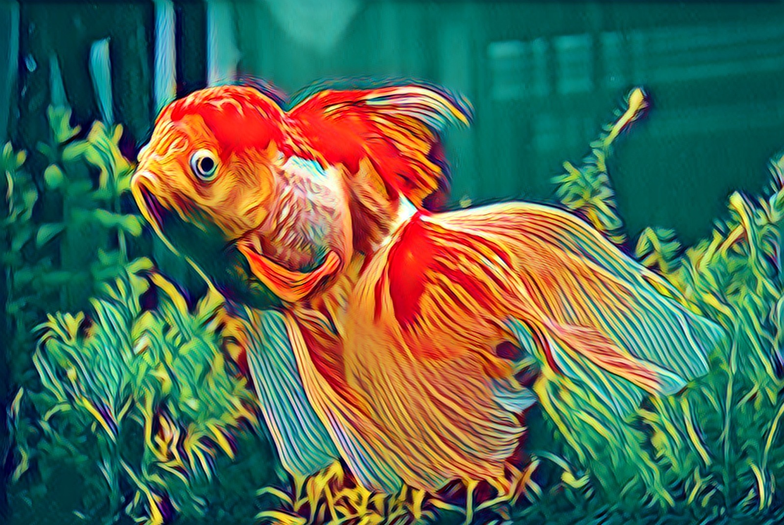 Why does a goldfish swim upside down? - My, Aquarium, Aquarium, Aquarium fish, 