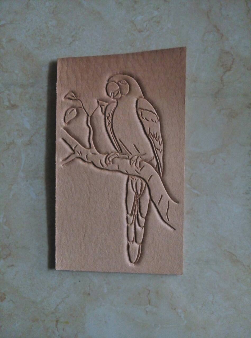 Leather embossing. first trials - My, Embossing on leather, , Rastishka, Longpost