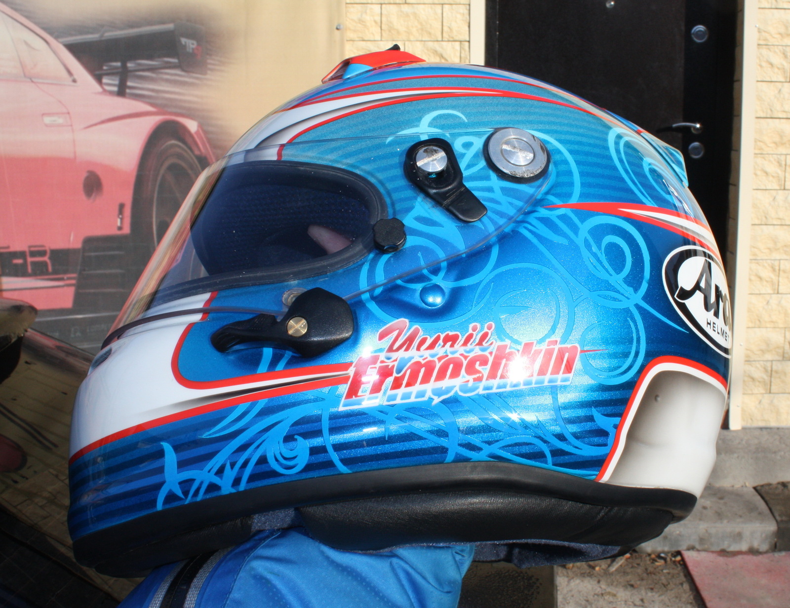 A little (2 helmets but a lot of photos) airbrushing on karting helmets (part 2) - My, Airbrushing, Airbrushing on the helmet, Arai, Karting, Tyumen, Airbrushing72, Tyumenaero, Longpost