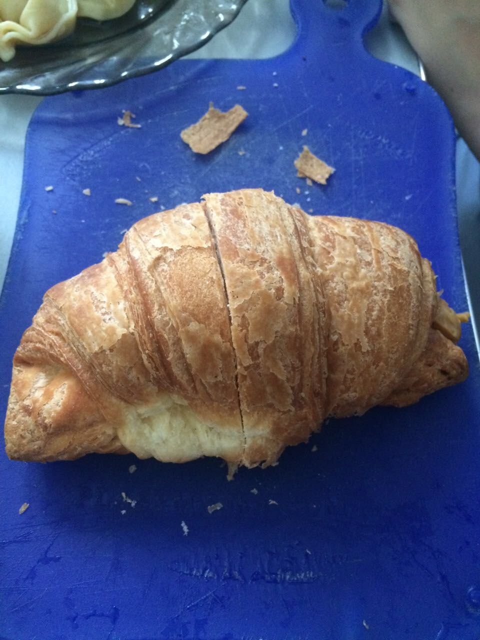 Juicy and powerful croissant with condensed milk - My, Emptiness, Food, Bread, Longpost, Croissants